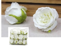 Główka wyrobowa RÓŻA 8,5x8 cm - BIAŁĄ marmurkowa