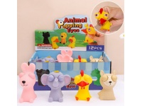 Gniotek antystresowy ZWIERZĄTKA z wychodzącymi oczami 9x4,5x4 cm MIX WZORÓW - 1 szt