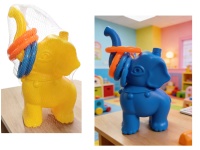 Gra, zabawa SŁOŃ rzucanie do celu 35x18x11 cm MIX KOLOR