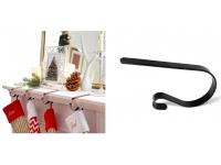 Hak na kominek na SKARPETĘ MIKOŁAJA CZARNY 13x7 cm - 1 szt