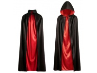 Halloween Peleryna CZARNO-CZERWONA dwustronna 90 cm