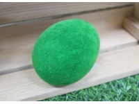 Jajo plastikowe FLOKOWANE 9x6 cm (623) ZIELONE