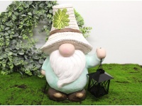 k Figurka ceramiczna KRASNAL w kapeluszu z latarenką 34 cm