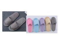 Kapcie domowe DAMSKIE lniane SZARE rozmiar uniwersalny