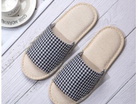 Kapcie domowe MĘSKIE kratka rozmiar uniwersalny CZARNE