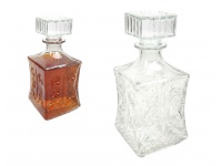 Karafka szklana 21,5x9 cm 800 ml KWIATY