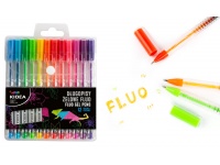KIDEA Długopisy żelowe FLUO 12 kolorów
