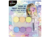 KIDEA Farbki do twarzy 6 kolorów PASTELOWE