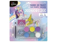 KIDEA Farbki do twarzy 6 kolorów na blistrze 25x23 cm