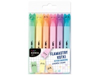 KIDEA Flamastry KOTKI 6 kolorów 13 cm