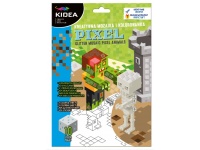 KIDEA Kreatywna mozaika i kolorowanka PIXEL 26x18 cm