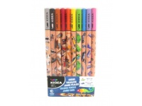 KIDEA Kredki trójkątne, jumbo POJAZDY 10 kolorów