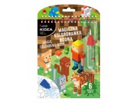 KIDEA Magiczna wielorazowa kolorowanka wodna PIKSELE - 8 stron