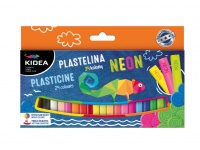 KIDEA Plastelina neon 24 kolory 22x9,5x1 cm