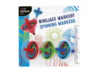 KIDEA Wirujące markery 3 kolory na blistrze