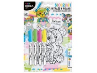 KIDEA Witraże w pisaku MISIE 26x18 cm