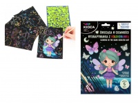 KIDEA Wydrapywanka z kolorowanką świecąca w ciemności MAGIC