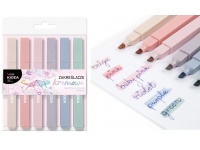 KIDEA Zakreślacze KREMOWE geometryczne kpl 6 szt