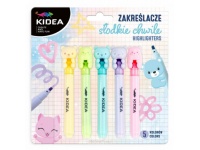 KIDEA Zakreślacze SŁODKIE CHWILE 5 kolorów na blistrze