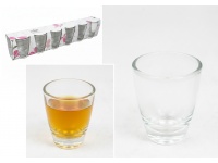 Kieliszki szklane 50 ml do wódki BARYŁKI 5x4 cm kpl 6 szt