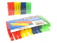 Klamerki, spinacze do prania, do bielizny PLASTIK (7,3x1 cm) - kpl 24 szt