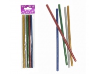 Klej do pistoletu na gorąco gr. 0,7 cm, dł. 20 cm BŁYSZCZĄCE DROBINKI opakowanie 5 szt