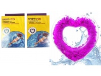 p Koło dmuchane do pływania serce z piórami przezroczyste 78x75 cm MIX KOLOR