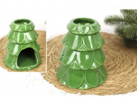 Kominek ceramiczny CHOINKA 12x11 cm ZIELONA