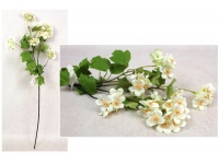 Gałązka dekoracyjna drobne kwiatki 75 cm (główka 4 cm) LIMONKOWY