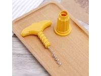 Korkociąg tradycyjny z plastikową rączką POMARAŃCZOWY 12 cm