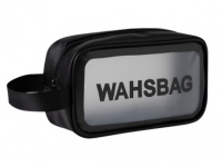 Kosmetyczka średnia PCV WASHBAG CZARNA 25x14x8 cm