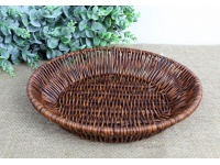 Kosz, koszyk OKRĄGŁY 25x4,5 cm BRĄZOWY