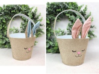 Koszyk filc, juta ZAJĄC 26x14x12 cm - mix