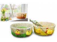 Koszyk wielkanocny sizal 27x7 mix wzorów i kolorów - 1 szt