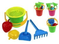 Kpl. do piasku dziecięcy WIADERKO karbowane - 6 elementowy 