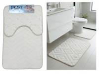 DYWANIK Kpl łazienkowy (80x50 cm) 2 el. ROMB ECRU