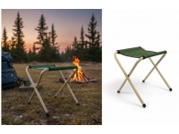 Krzesło stołek wędkarski, turystyczny, składany z metalowym stelażem 32x28x28 cm ZIELONY
