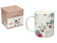 Kubek ceramiczny w kwiaty Kwiatowa radość 9,5x8 cm 400 ml