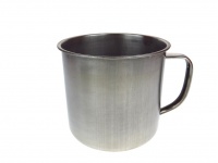 Kubek stalowy z uchem 9x9 cm