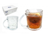 Kubek szklanka z uchem 9,5x9 cm - 1 szt 350 ml KOŁA