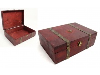 Drewniany kuferek, szkatułka 22,5x16x7,5 cm