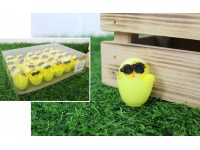 Kurczaczek w czarnych okularach dekoracja wielkanocna 4 cm - tw.sztuczne - 1 szt