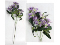 Kwiat AZALIA wys. 69 cm 3-ramiona (12 kwiatów 5-7 cm) FIOLETOWA CIENIOWANA