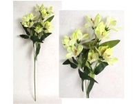 Kwiat ALSTREMERIA wys. 69 cm 3-ramiona (12 kwiatów 8-9 cm) jasno LIMONKOWA