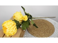 Kwiat CHRYZANTEMA ANANAS wys. 91 cm (3 kwiaty 12-5 cm) ŻÓŁTA