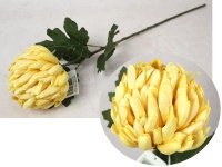 Kwiat CHRYZANTEMA ANANAS wys. 70 cm (główka 13x12 cm) ŻÓŁTA