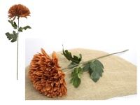 Kwiat CHRYZANTEMA pojedyncza wys. 80 cm, główka 23x11,5 cm - RUDA