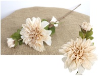 Kwiat DALIA wys. 58 cm (2 kwiaty 15-4 cm) ECRU