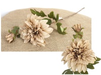 Kwiat DALIA wys. 58 cm (2 kwiaty 15-4 cm) KAWOWY