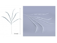 Kwiat dekoracyjny TRAWA - PIÓRKA ozdobne 5 ramion 112 cm - BIAŁY